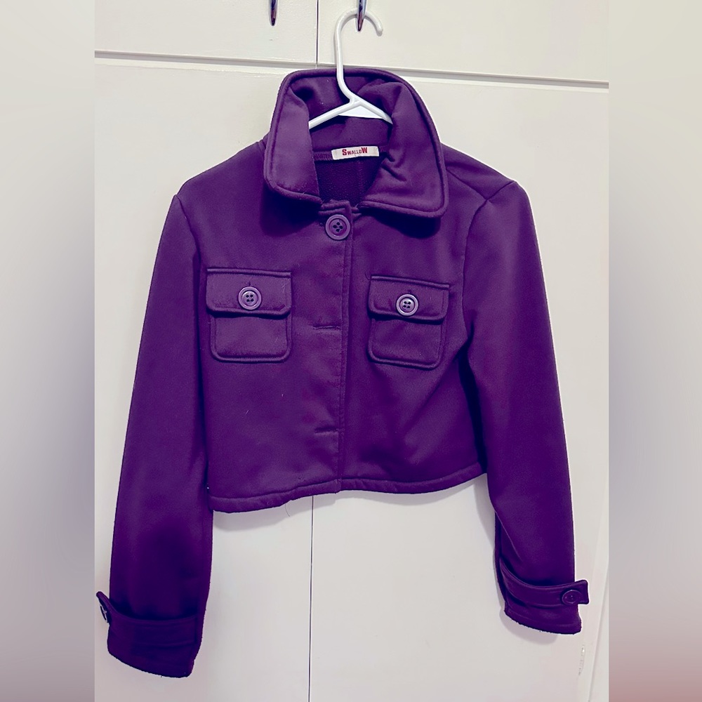 Cropped fleece jacket